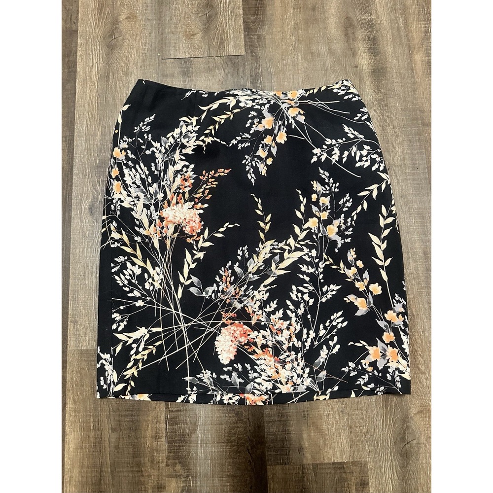 Talbot's NWT black Autumn Floral Skirt Size 16W